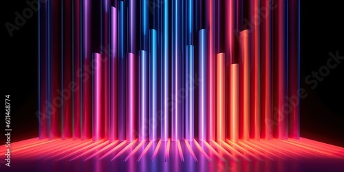 Vibrant technology neon col...