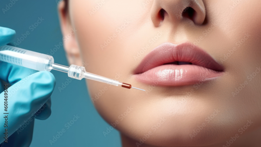 female lip augmentation injection generative ai