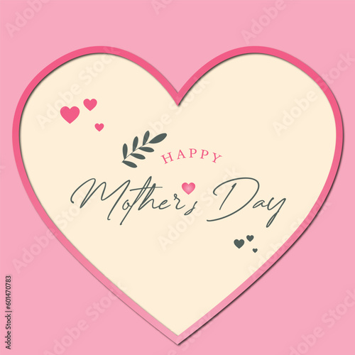 Mother's day greeting card. Happy mother's day social post
