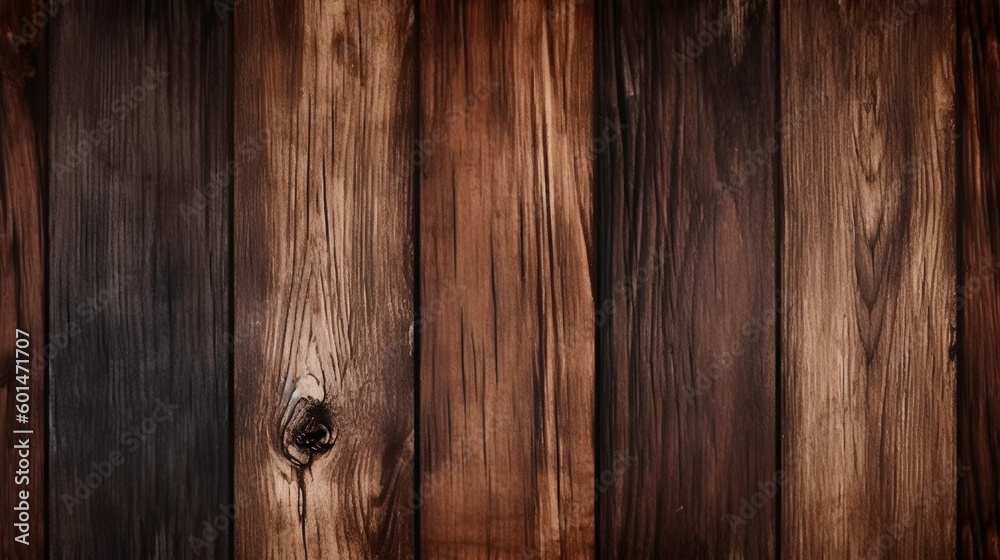 Old brown wood wall background. Dark wood brown retro wall, floor pattern nature plank board. Vintage antique old desk pattern background frame. Wooden timber tree hardwood. AI generated Old brown wood wall background. Dark wood brown retro wall, floor pattern nature plank board. Vintage antique old desk pattern background frame. Wooden timber tree hardwood. AI generated