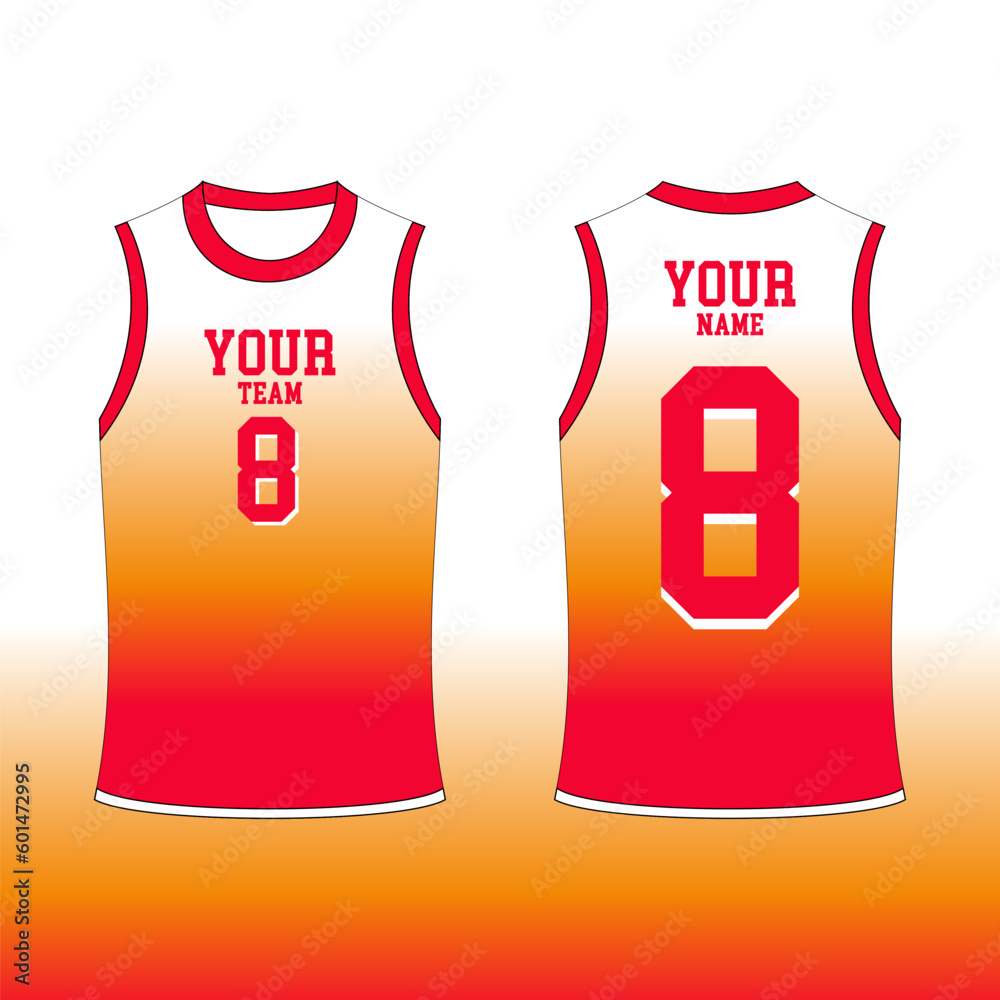 Naklejka premium Design Template Basketball Set Jersey Vector Illustration