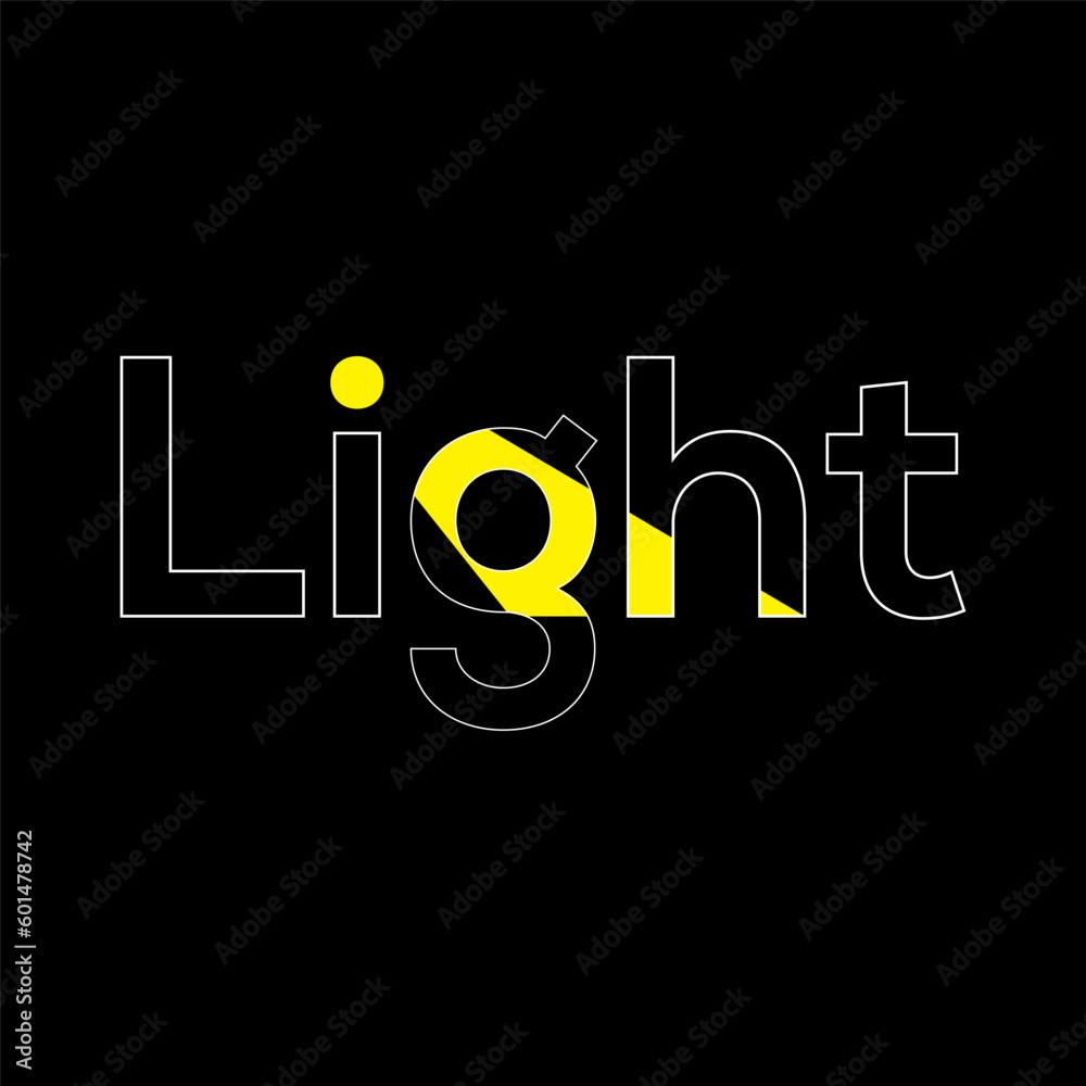 Obraz premium Light text effect vector illustration.