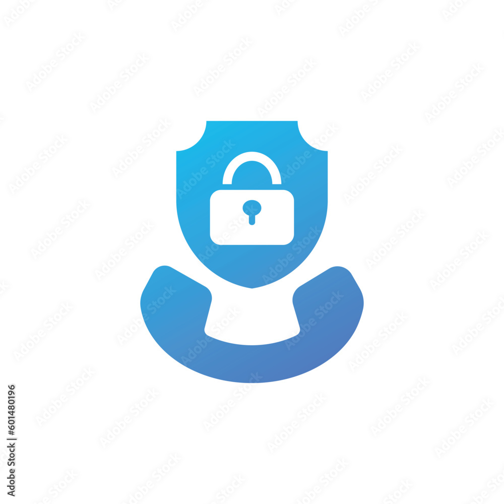 Protection security call. Connection encryption icon Protection security call. Connection encryption icon