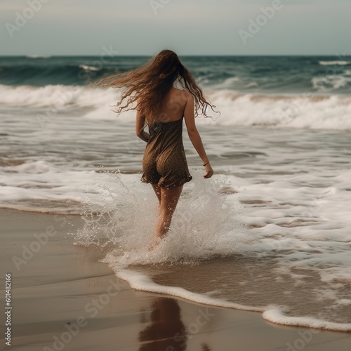 "Libertad y diversión: Una chica y las danzantes olas"