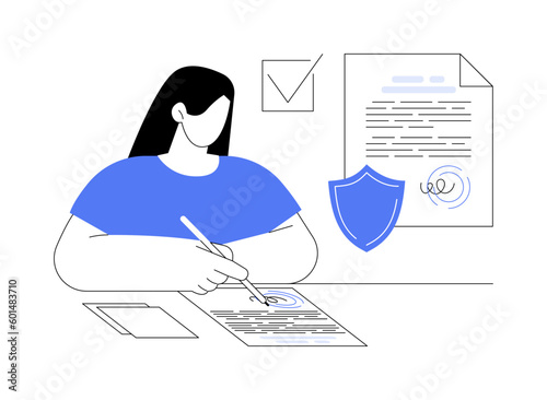 Secure copyright abstract concept vector illustration.