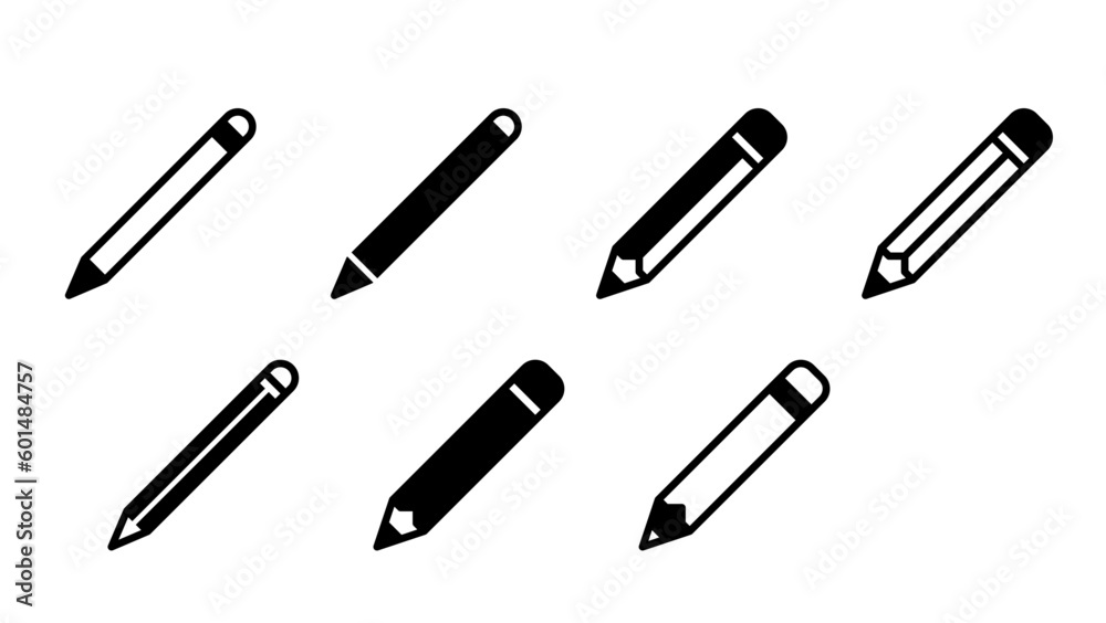Vector Pencil Icons: Art and Design Elements Vector Pencil Icons: Art and Design Elements