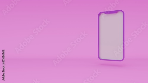 Icono de burbuja de chat aislados sobre fondo rosa Representación 3D