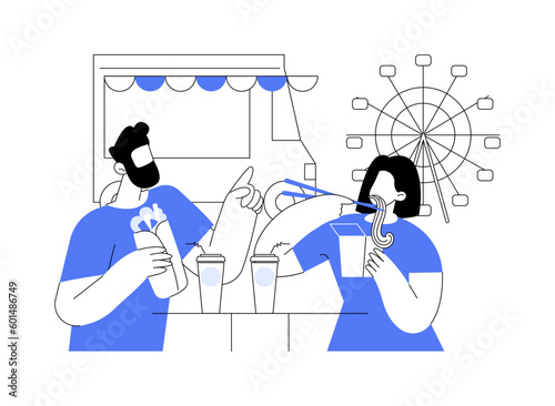 Food festival abstract concept vector illustration.