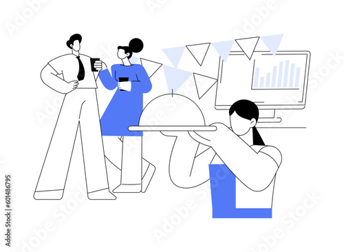 Corporate party abstract concept vector illustration.