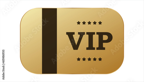 Golden VIP card. Exclusive premium certificate
