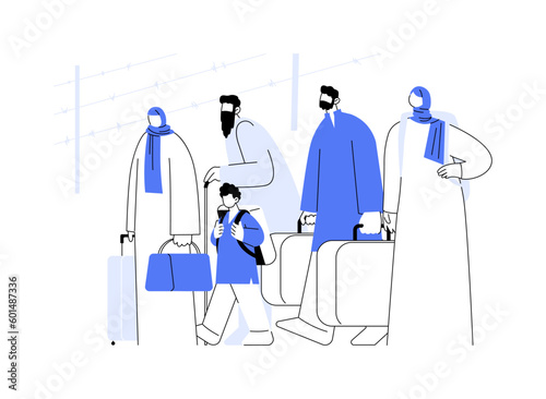 Community migration abstract concept vector illustration. © Visual Generation
