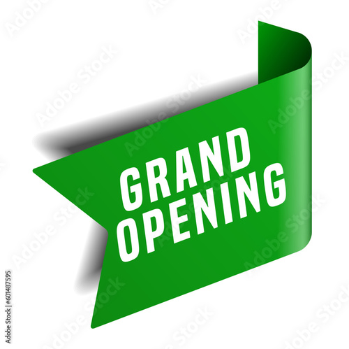 Colorful vector flat design banner grand opening. This sign is well adapted for web design.
