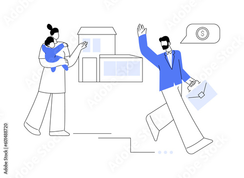 Breadwinner abstract concept vector illustration.