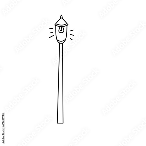 hand drawn street lamp