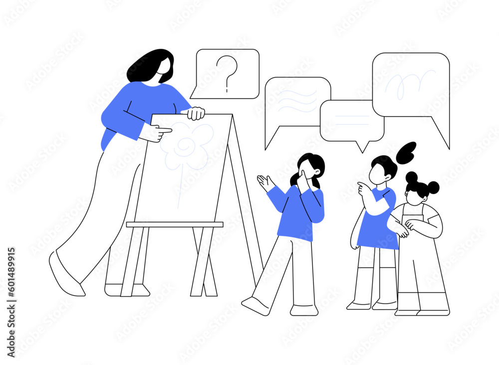 Language learning camp abstract concept vector illustration. Language learning camp abstract concept vector illustration.