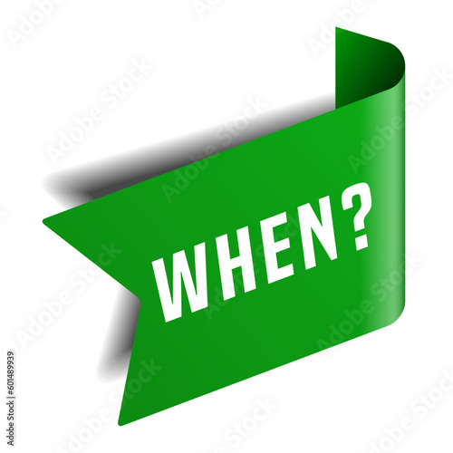 Colorful vector flat design banner when. This sign is well adapted for web design.