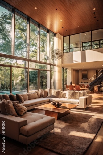 Interior of a modern living room. generative ai