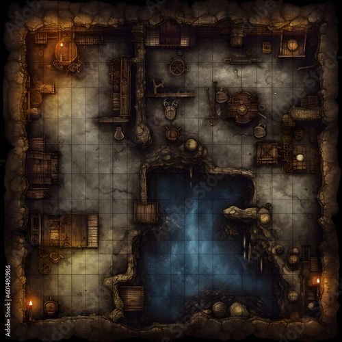 Dark Fantasy RPG Dungeon Map - A Tile Map for Your Adventure © Wemerson