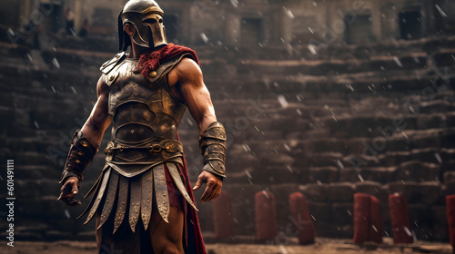 Obraz na płótnie Roman gladiator, Generative AI