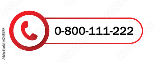 Call us now banner. Concant support vector template for mobile number