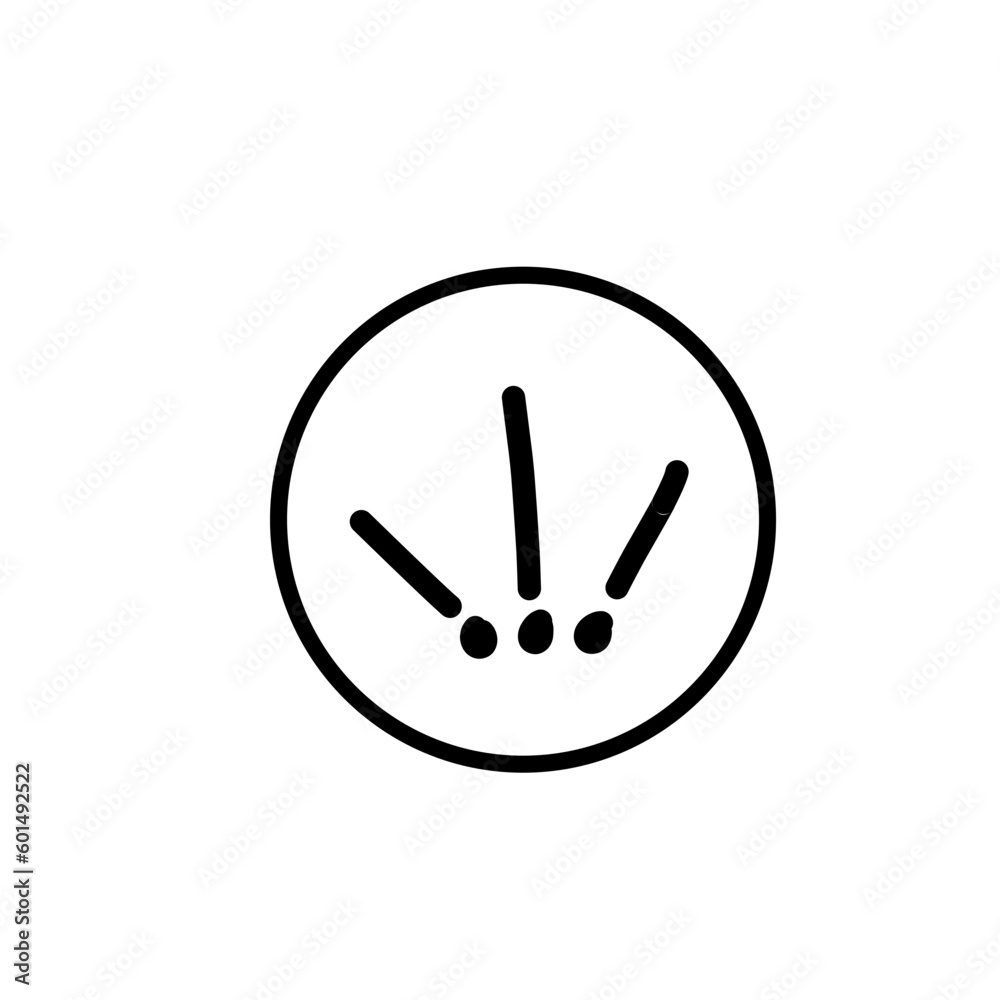 Hand drawn sketch danger information sign Hand drawn sketch danger information sign