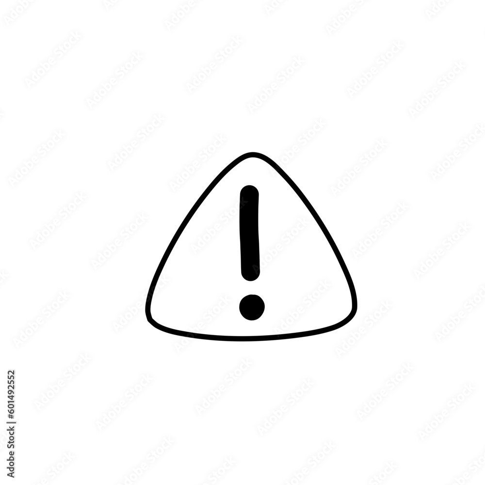 Hand drawn sketch danger information sign Hand drawn sketch danger information sign