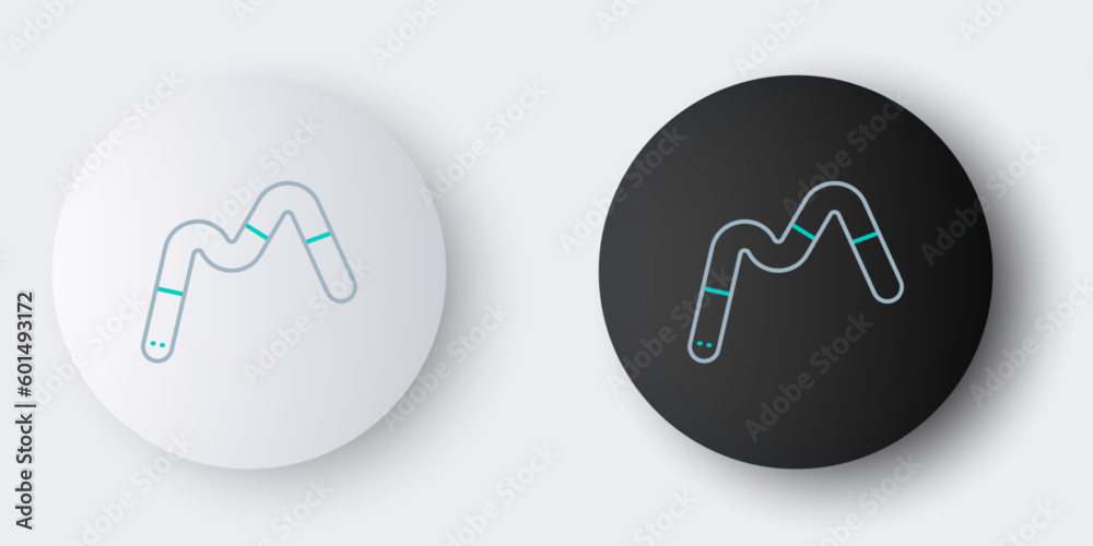Line Jelly worms candy icon isolated on grey background. Colorful outline concept. Vector Line Jelly worms candy icon isolated on grey background. Colorful outline concept. Vector