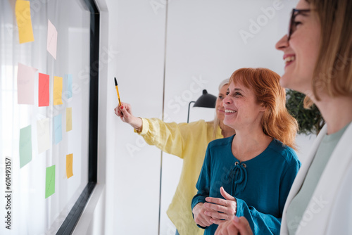 Group of businesswomen of different ages generating a business opportunity. Concept: business, start up, entrepreneurship