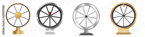 Lucky fortune wheel vector. Casino roulette leisure game