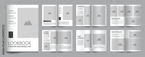 Modern fashion lookbook minimalist template design