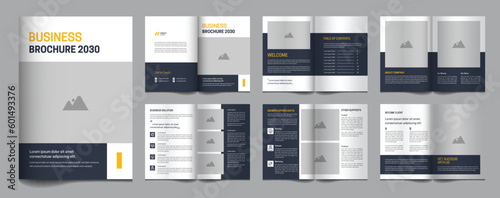 12 page corporate brochure template minimalist design