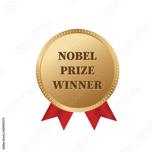 Nobel prize winner medal vector