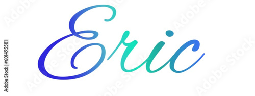Eric - light blue and blue color - male name - ideal for websites, emails, presentations, greetings, banners, cards, books, t-shirt, sweatshirt, prints


