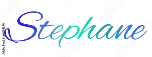 Stephane - light blue and blue color - male name - ideal for websites, emails, presentations, greetings, banners, cards, books, t-shirt, sweatshirt, prints

