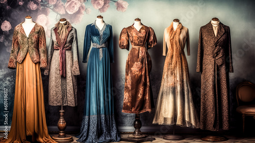 Vintage clothing was used to create a unique image - generative ai