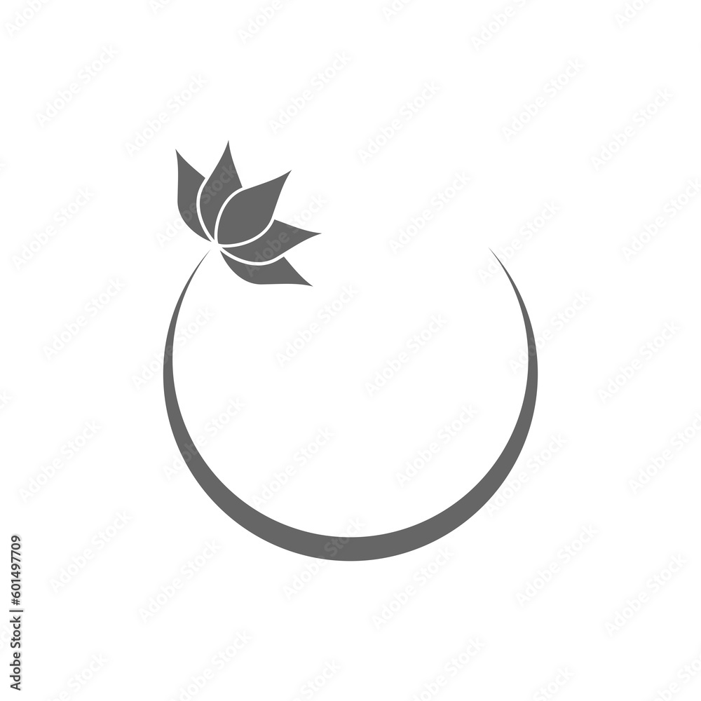 Lotus circle logo icon isolated on transparent background Lotus circle logo icon isolated on transparent background