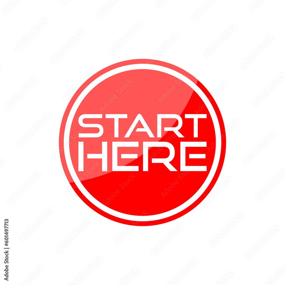 Start here icon isolated on transparent background Start here icon isolated on transparent background