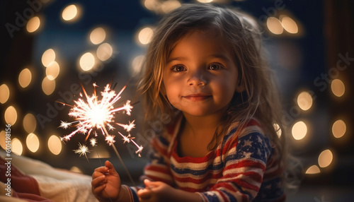 USA theme stock photo for use on Memorial day, Veterans day, Independence day and 4th of July. Generative AI illustrations