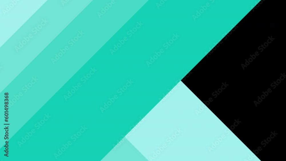 Original flat shapes transitions set turquoise colors, animation elements for video advertising or vlog