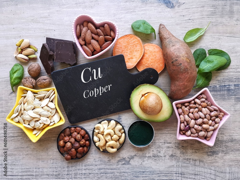 Copper high food. Natural food sources of copper with chemical symbol