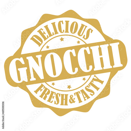 Gnocchi grunge rubber stamp