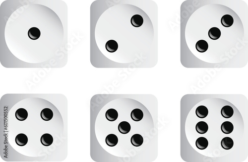 Rolling dice icon set