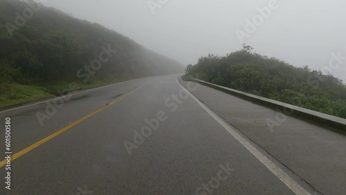 winter road in the mountains 