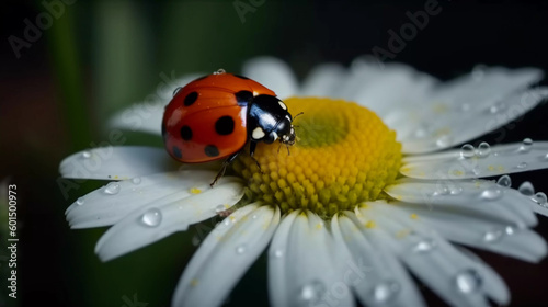 ladybug on daisy