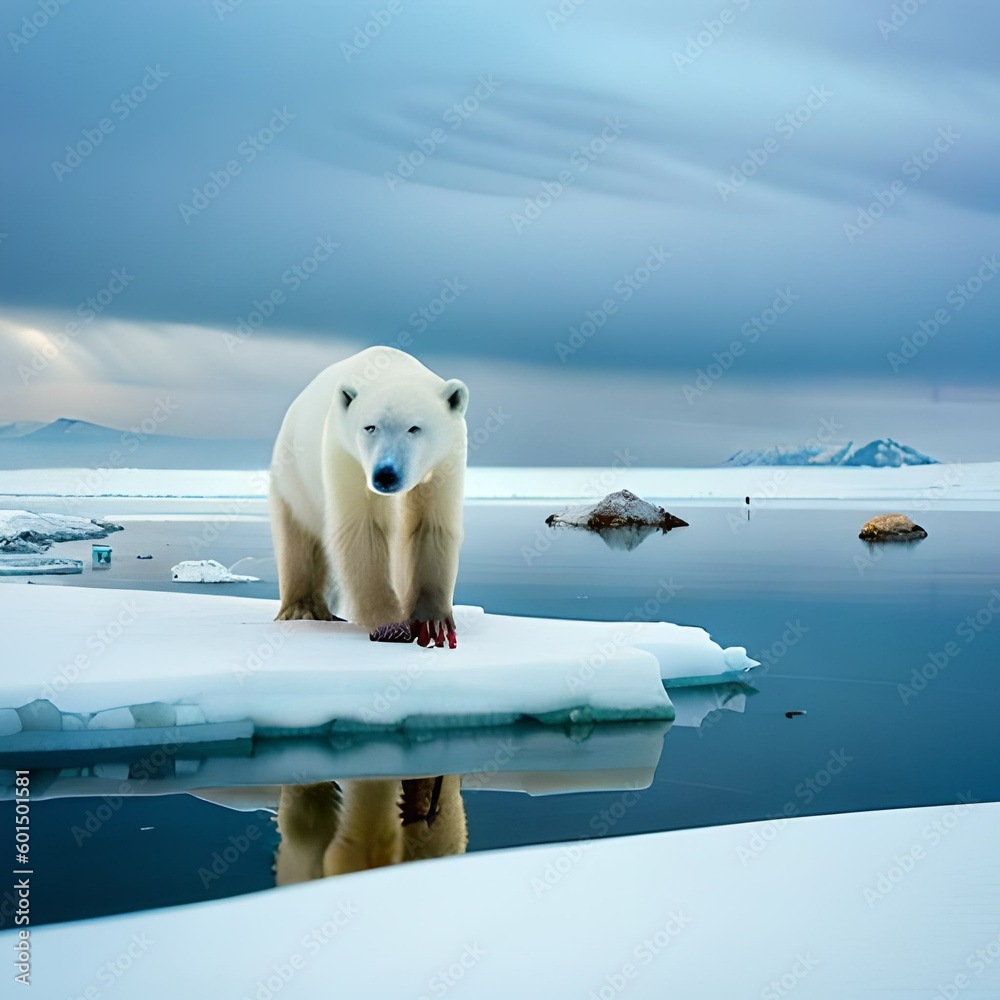 polar bear in the snow polar bear in the snow