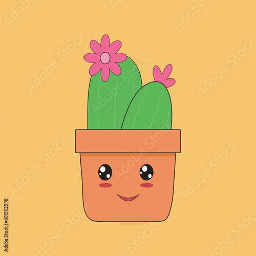 Vector vector modern set of tropical cactus icon
