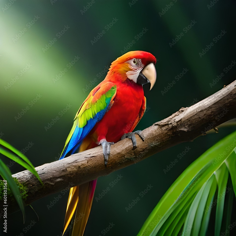 Obraz premium parrot in the jungle