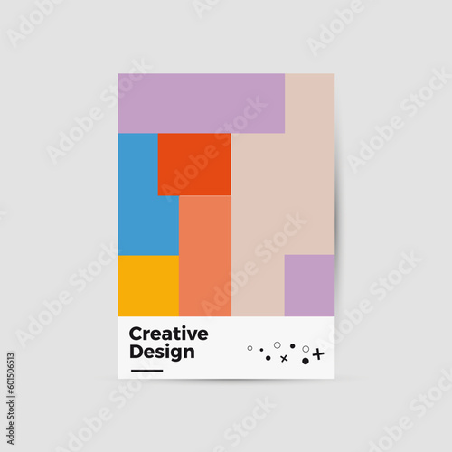 Amazing business presentation vector A4 vertical orientation front page mock up. Modern corporate report cover abstract geometric illustration design layout. Company identity brochure template. EPS10.