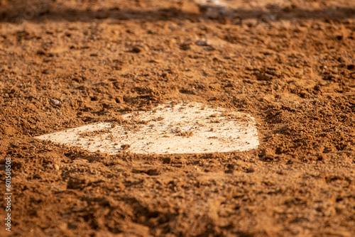 Foto home plate on softball/baseball field