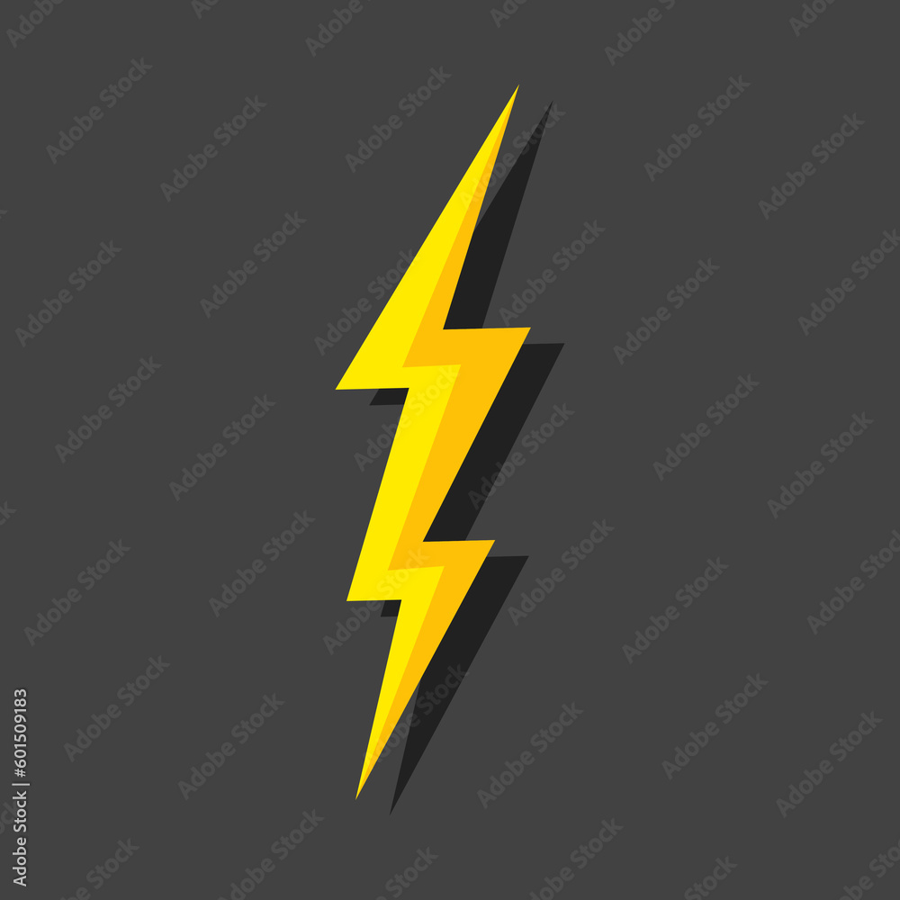 Install Lightning. Modern flat style vector illustration. Lightning bolt Lightning flash icon set. Flat style on a dark background. Vector. Install Lightning. Modern flat style vector illustration. Lightning bolt Lightning flash icon set. Flat style on a dark background. Vector.